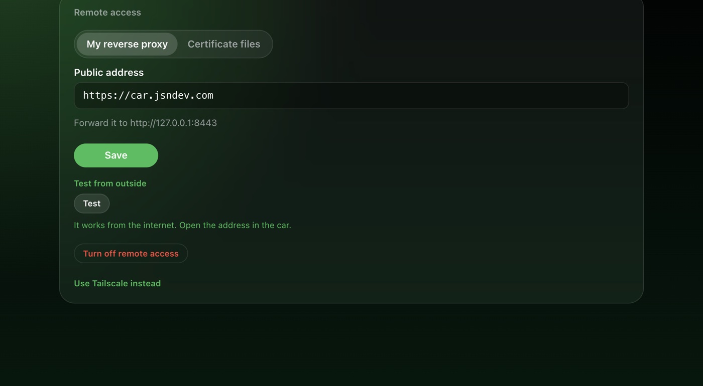 Remote access set up with your own address